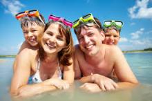 family at the beach